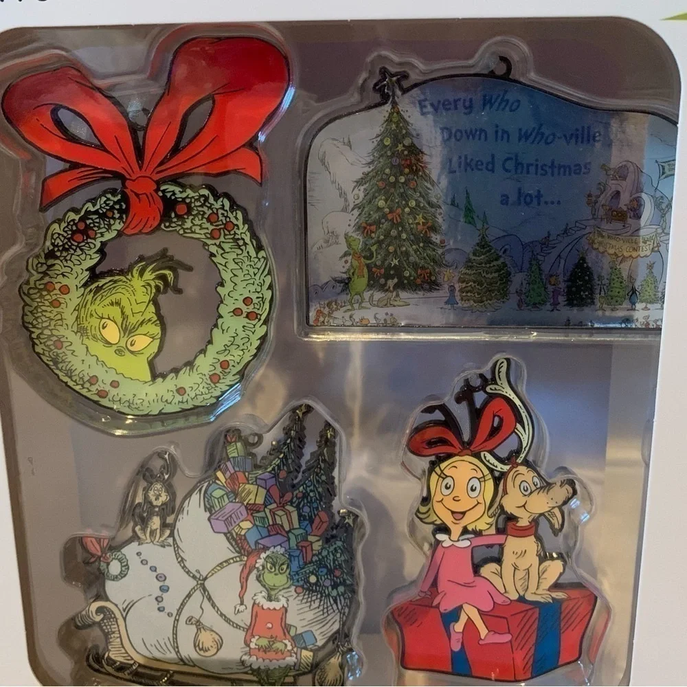 NIB. Hallmark The Grinch Christmas Ornaments Set